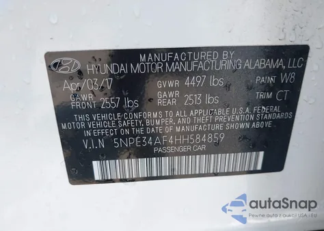 2017 Hyundai Sonata Sport/Limited from USA, damaged, VIN 5NPE34AF4HH584859
